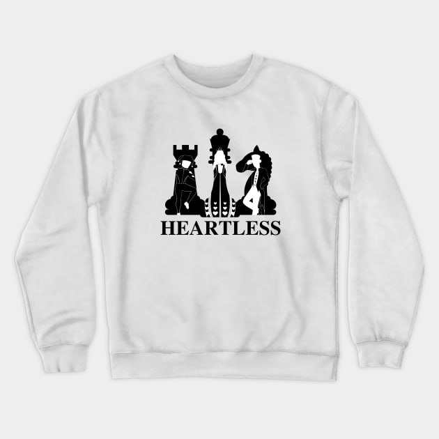 Heartless Chess Pieces Crewneck Sweatshirt by The Happy Writer